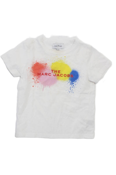 Marc Jacobs Cotton Short Sleeve Graphic Color Splat Basic T-Shirt White Size 3T