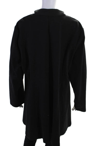 Comfy U.S.A. Womens Black Double Breasted Long Sleeve Pea Coat Size 1X