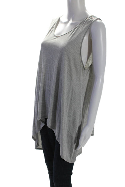 Eileen Fisher Womens Sleeveless Scoop Neck Tight Knit Tank Top Gray Size 1X