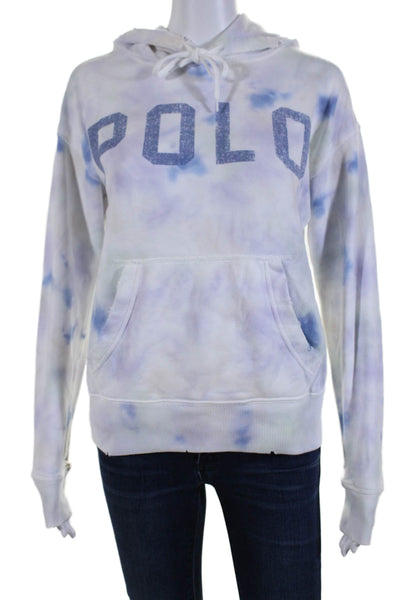 Polo Ralph Lauren Womens Tie Dye Print Hoodie Multi Colored Size Extra Small