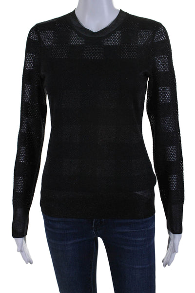 Rag & Bone Womens Alpaca Crew Neck Long Sleeves Sweater Black Size Extra Small