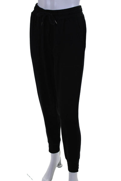 Splendid Womens Elastic Waist Drawstring Tapered Leg Sweatpants Black Size XS