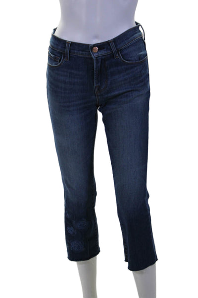 J Brand Womens Midrise Five Pockets Medium Wash Straight Leg Denim Pants Size 26