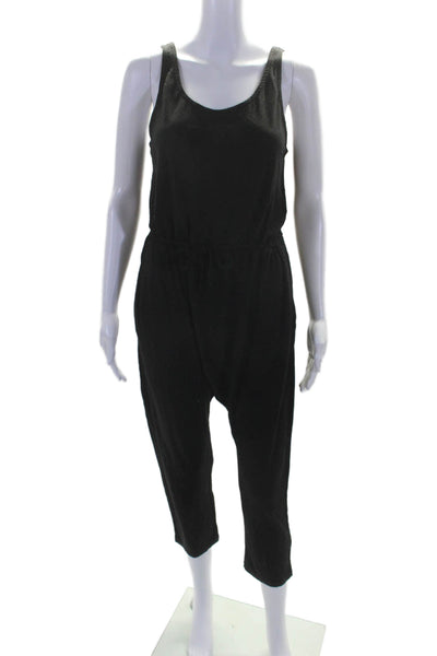 Ninety Percent Women's Sleeveless Pockets Straight Leg Jumpsuit Black Size M