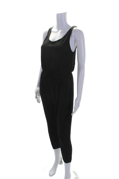 Ninety Percent Women's Sleeveless Pockets Straight Leg Jumpsuit Black Size M