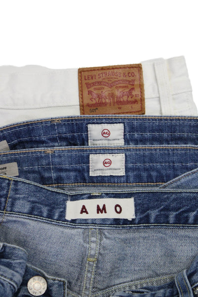 Amo Women's Five Pockets Medium Wash Button Closure Cut-Off Short Size 28 Lot 4