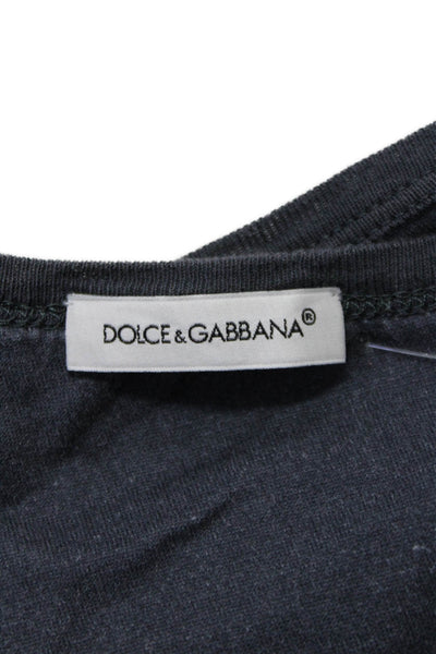 Dolce and Gabbana Boys Long Sleeve Crewneck Graphic T Shirt Gray 12