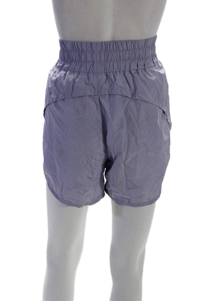 ONZIE Womens Elastic Waistband High Rise Short Shorts Lavender Size M/L