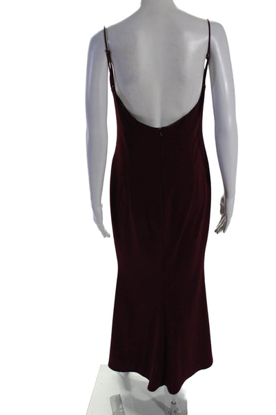 Katie May Womens Sleeveless Cowl Neck Zipped Slip-On Slip Gown Red Size 10