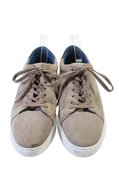 G.Brown  Men's Lace Up Round Toe Suede Rubber Sole Shoes Beige Size 11.5