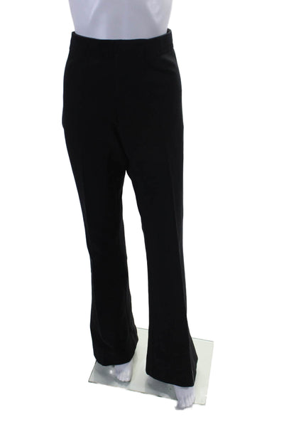 10 Crosby Derek Lam Womens Cotton High-Rise Flared Pants Trousers Black Size 12