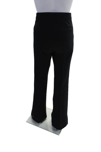 10 Crosby Derek Lam Womens Cotton High-Rise Flared Pants Trousers Black Size 12