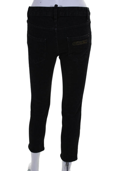 Dsquared2 Womens Cotton Denim Five Pocket Mid-Rise Skinny Jeans Black Size 34