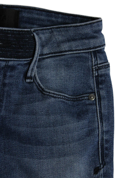 RtA Womens Cotton Blend Denim Five Pocket Low-Rise Bootcut Jeans Blue Size 23