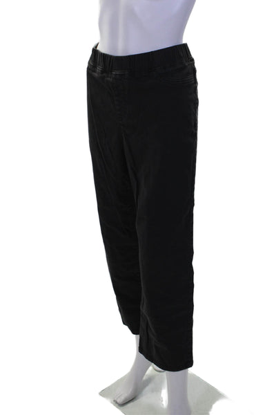 Eileen Fisher Womens Cotton Elastic Waistband Lined Casual Pants Black Size L