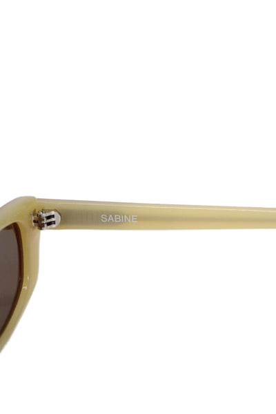 Lu-Goldie Womens UV 400 Cat 3 Lens Sabine Oval Foldable Sunglasses Beige