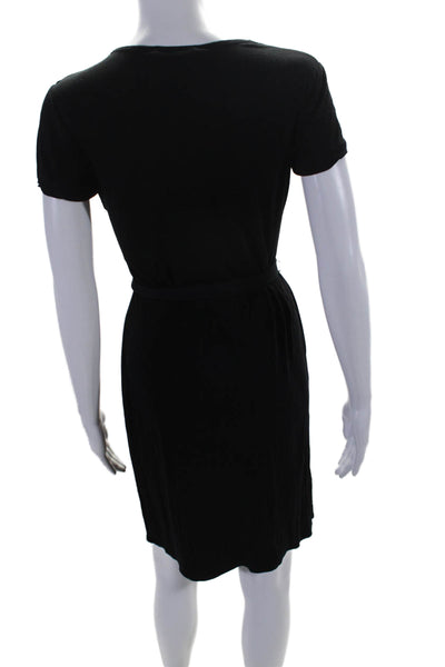 BCBGMAXAZRIA Womens Jersey Fitted Short Sleeve Basic T-Shirt Dress Black Size S