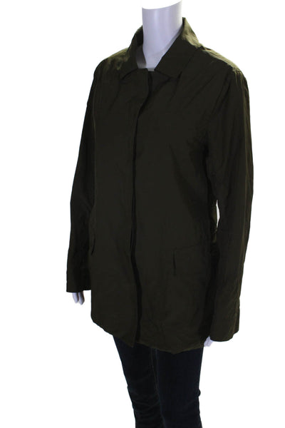 Peter O Maher Womens Long Sleeves Button Down Jacket Forrest Green Size 1