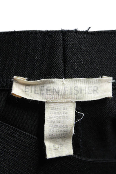 Eileen Fisher Womens Pull On High Rise Skinny Leg Jeans Black Cotton Size Small