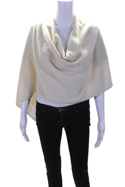 Claudia Nichole Womens Cashmere Pullover Cowl Neck Scarf Cream OS