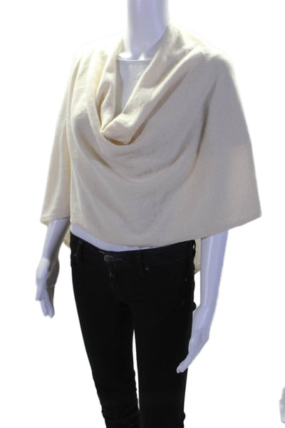 Claudia Nichole Womens Cashmere Pullover Cowl Neck Scarf Cream OS