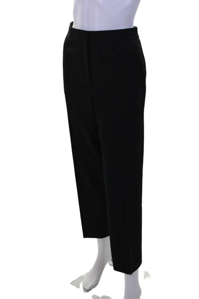 Tory Burch Womens High Rise Creased Slim Leg Dress Pants Black Size 10