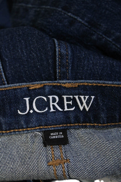 J Crew Women's Midrise Five Pockets Wide Leg Dark Wash Denim Pants Size 29