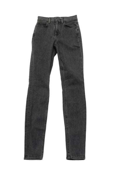 Cotton Citizen Womens Cotton High Rise Button Skinny Leg Jeans Gray Size EUR 23