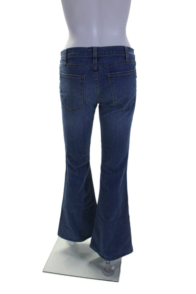 Current/Elliott Womens Cotton Buttoned Medium Wash Flare Jeans Blue Size EUR 26