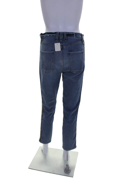 McGuire Womens Cotton Camouflage Striped Button Straight Jeans Blue Size EUR 29