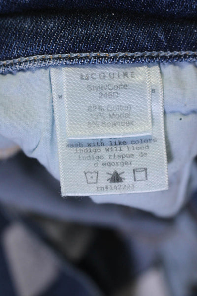 McGuire Womens Cotton Camouflage Striped Button Straight Jeans Blue Size EUR 29