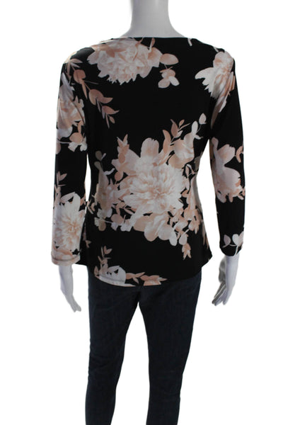 Calvin Klein Women's V-Neck 3/4 Sleeves Floral Workwear Blouse Size S