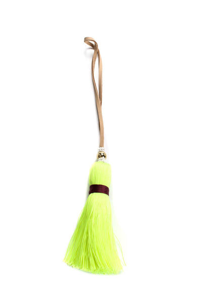 India Hicks Womens Junkanoo Yellow Tassel Purse Charm