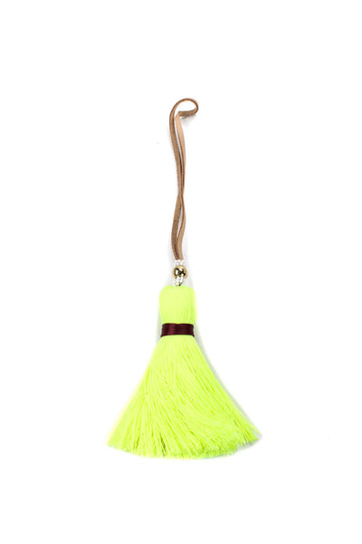 India Hicks Womens Junkanoo Yellow Tassel Purse Charm