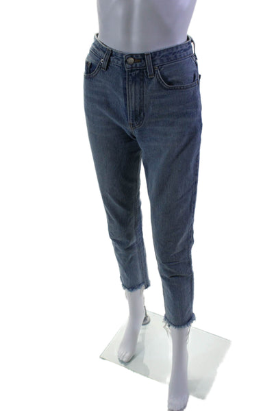 Reformation Women's Five Pockets Medium Wash Straight Leg Denim Pants Size 24