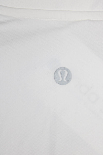 Lululemon Womens Sleeveless Half Zip Crew Neck Lightweight Top White Size 6