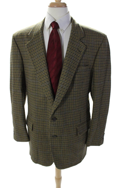 Jos A Bank Men's Long Sleeves Line Herringbone Jacket Multicolor Size 44