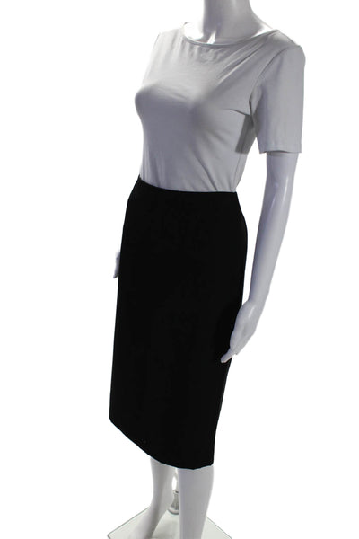 Marc Jacobs Womens High Waist Knee Length Back Slit Pencil Skirt Black Size 4