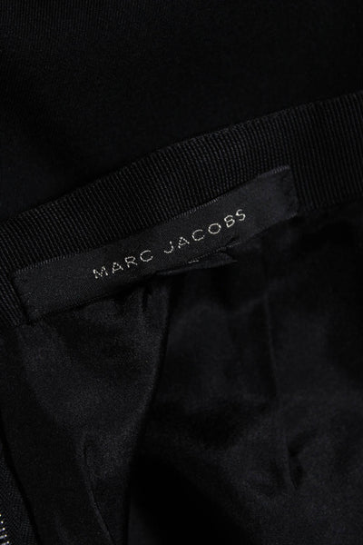 Marc Jacobs Womens High Waist Knee Length Back Slit Pencil Skirt Black Size 4