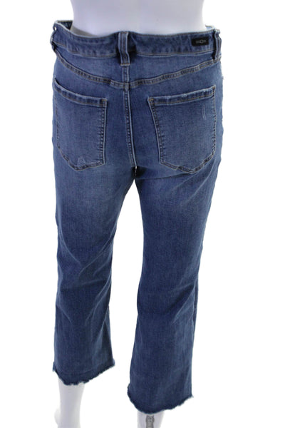 Liverpool Jeans Company Womens Zip Front Straight Leg Jeans Blue 28 in