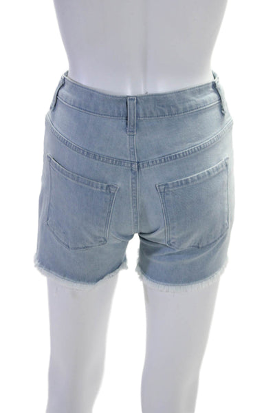 J Brand Women's Button Fly Pockets Light Wash Cut-Off Denim Shorts Size 23