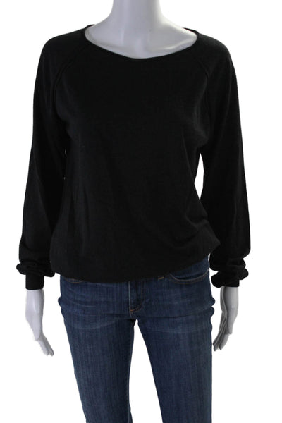 Jeffrey Rudes Womens Knit Long Sleeve Round Neck Pullover Sweater Black Size M