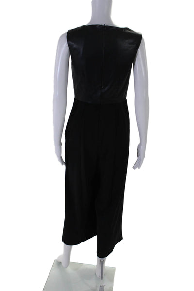 Calvin Klein Womens Patchwork Darted Sleeveless Slip-On Jumpsuit Black Size 2