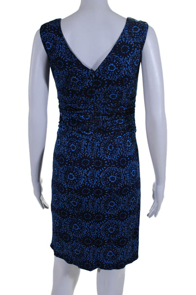 Nanette Lepore Women's Square Neck Sleeveless Wrap Mini Dress Navy Blue Size 0