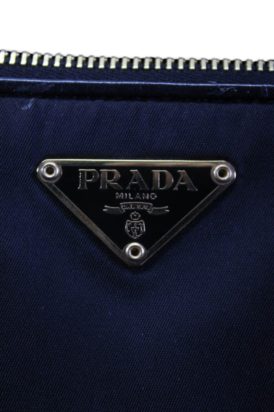 Prada Womens Black Tessuto Nylon Leather Trim Top Handle Satchel Bag Handbag