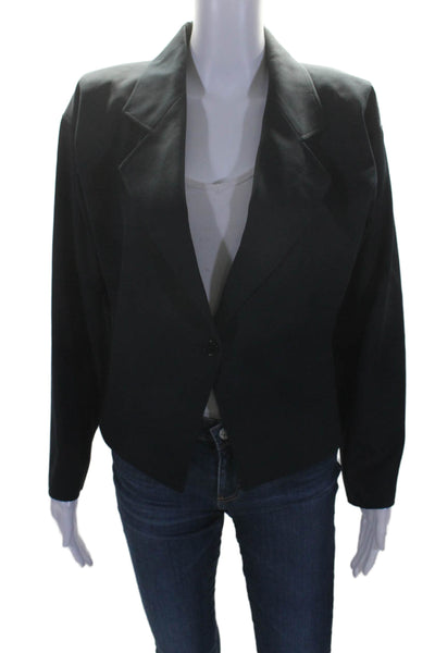 Ungaro Solo Donna Womens Single Button Blazer Jacket Midnight Blue Size 4