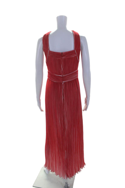 Yigal Azrouel Women's Halter Neck Sleeveless Slit Hem Maxi Dress Red Size 4