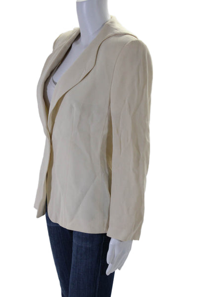 Giorgio Armani Womens Long Sleeve One Button Blazer Beige Size Large