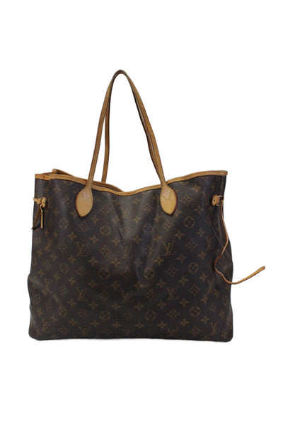 Louis Vuitton Womens Brown Neverfull GM Monogram X-Large Shoulder Tote Bag