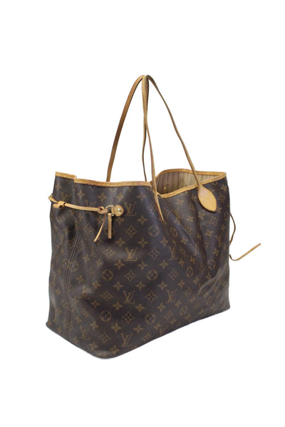 Louis Vuitton Womens Brown Neverfull GM Monogram X-Large Shoulder Tote Bag